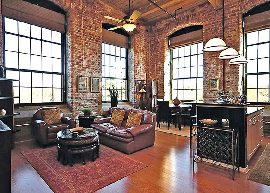 Интерьер из кирпича