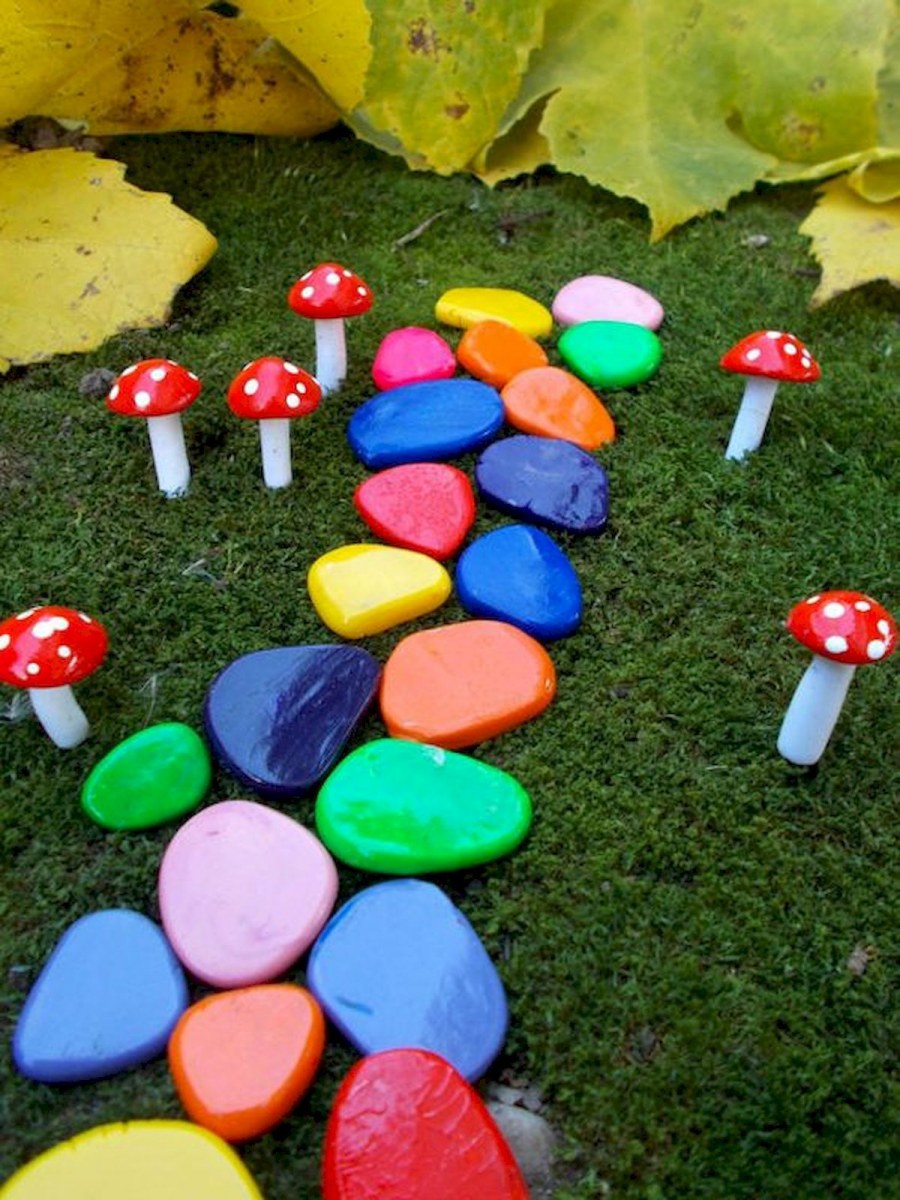 Разукрасить камни для дачи