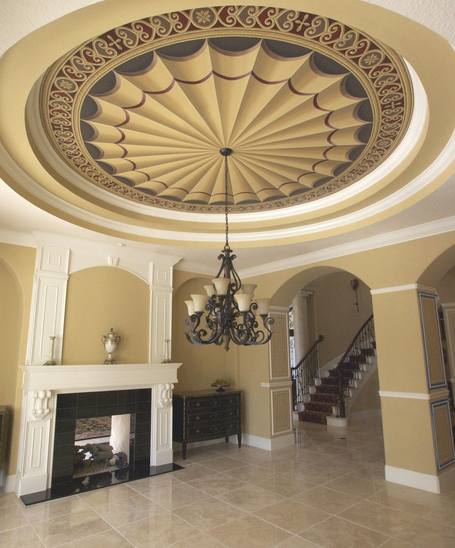 Гипсовый потолок круглый