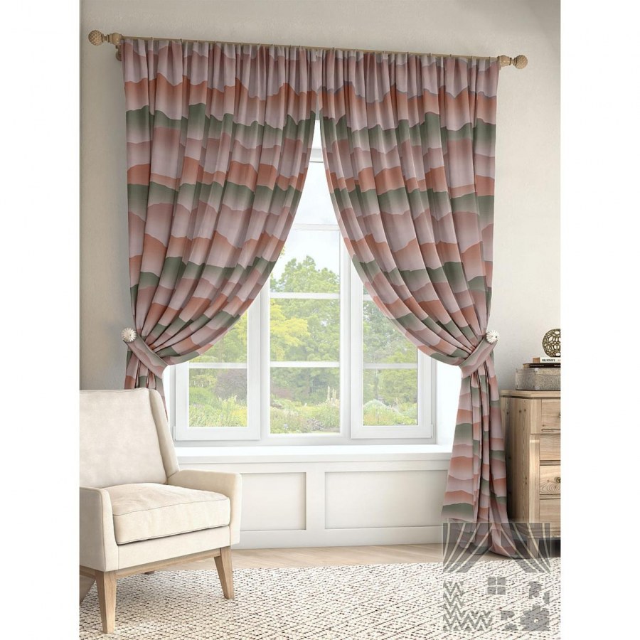 Комплект штор ТОМДОМ розовый