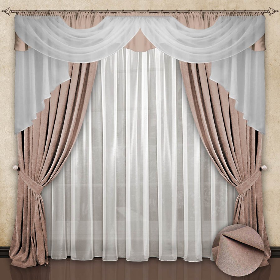 Комплект штор с ламбрекеном Лапландия 033 серый