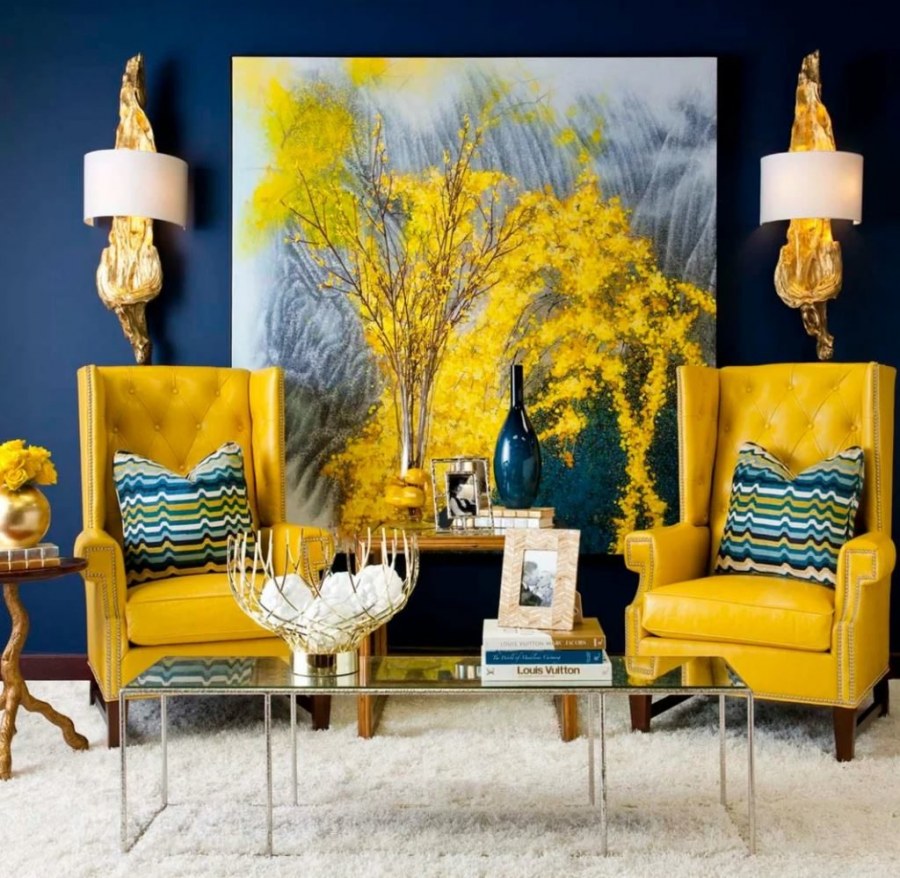 Сочетание желтого в интерьере