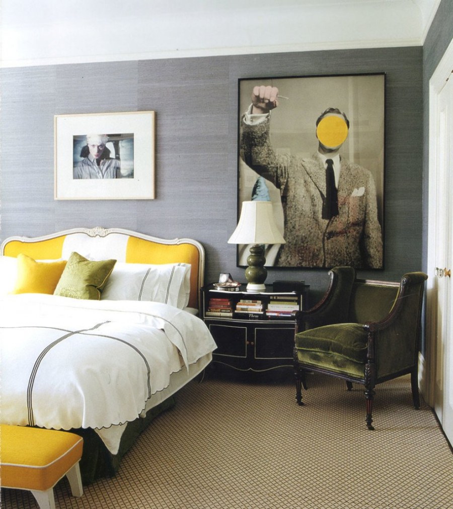 Комната в горчичных тонах