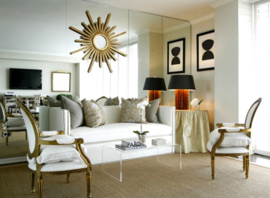 Интерьер белый с золотом