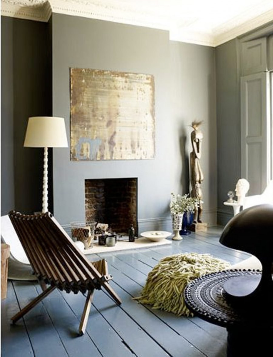 Серый с золотом в интерьере