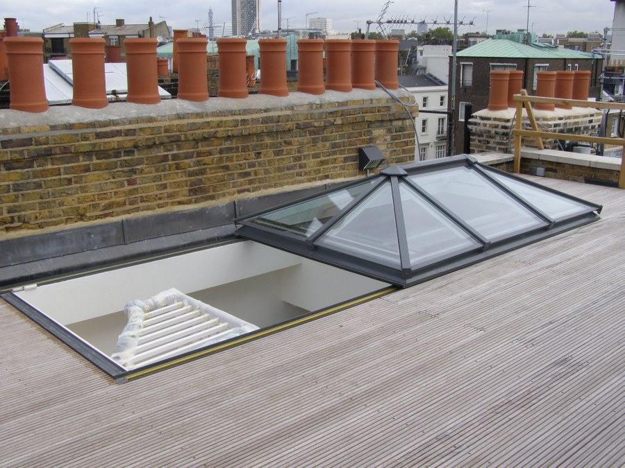 Плоская стеклянная кровля