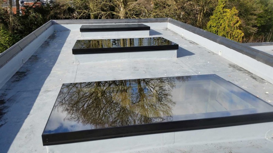 Плоская стеклянная кровля