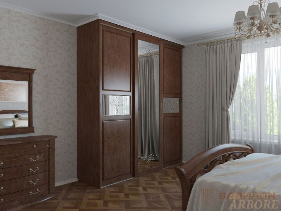 Шкаф в спальню массив