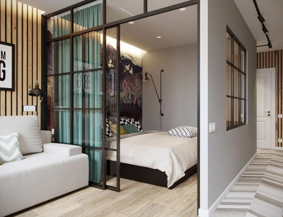 Перегородки лофт для зонирования пространства