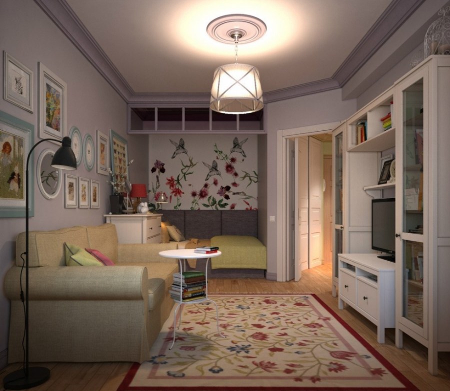 Маленькая спальня гостиная
