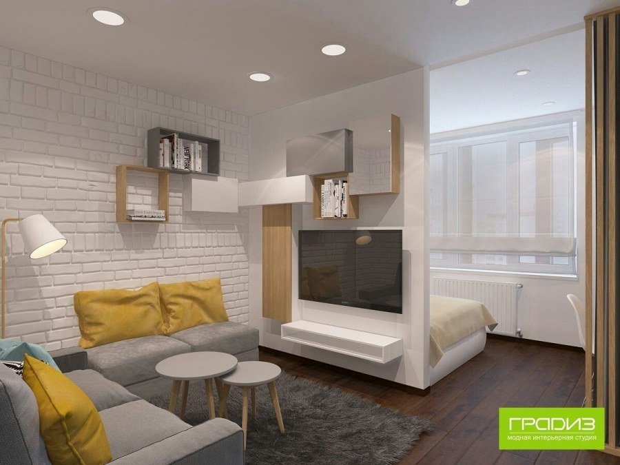 Зонирование квартиры студии