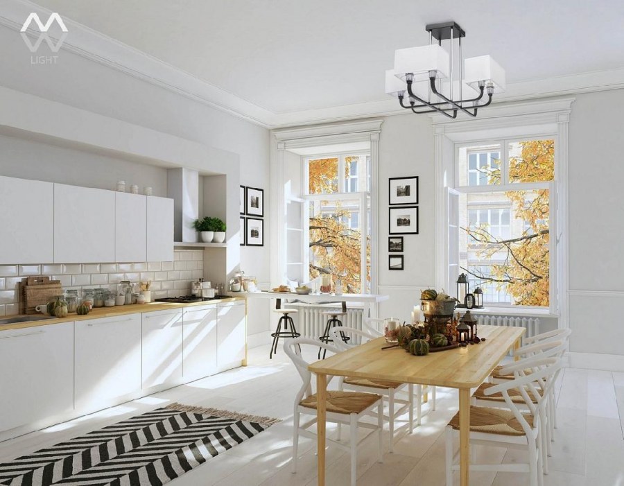 Люстра на кухню в скандинавском стиле