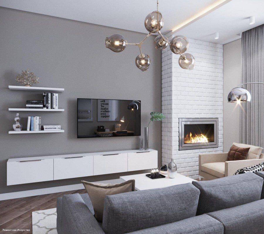 Стильная небольшая гостиная