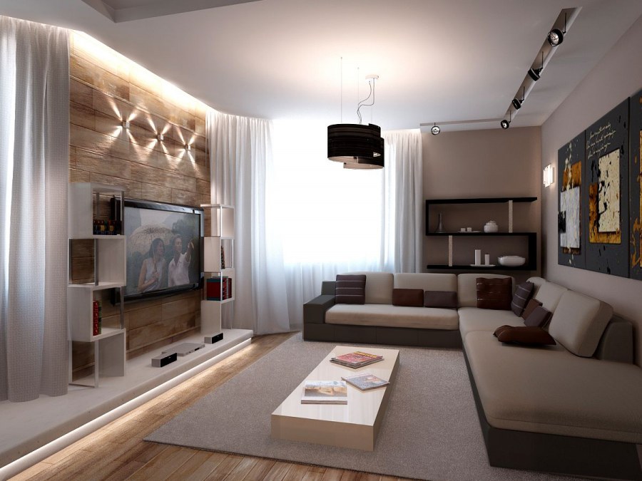 Современная маленькая гостиная