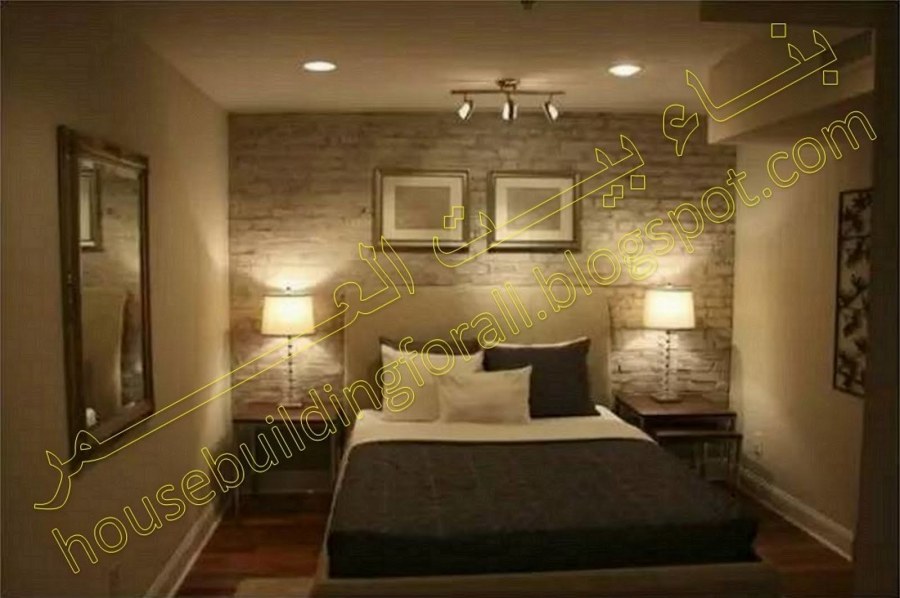 Кирпичная ниша в спальне