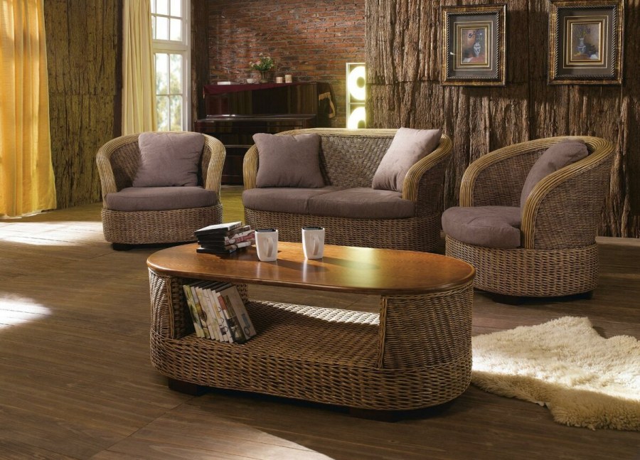 Плетеная мебель в интерьере квартиры