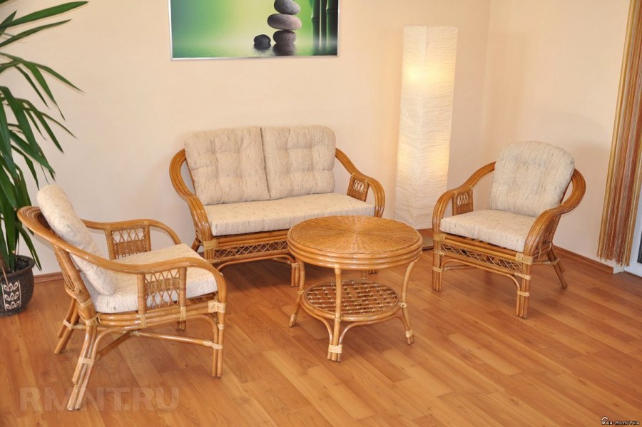Плетеная мебель в интерьере квартиры