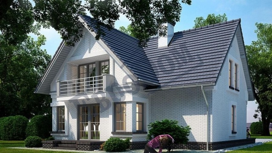 Небольшой мансардный дом