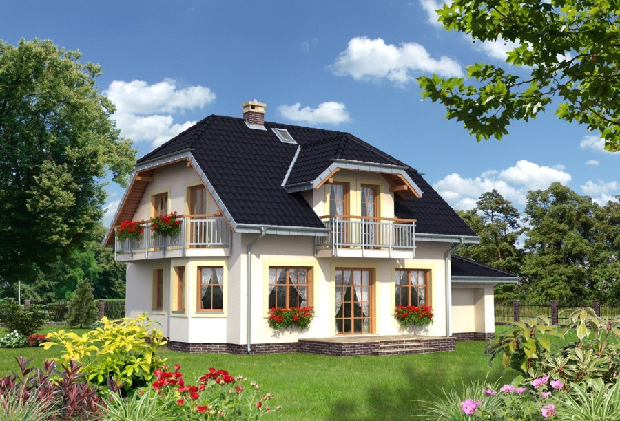 Дом с мансардой
