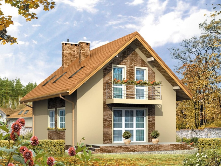 Дома с двускатной крышей и мансардой
