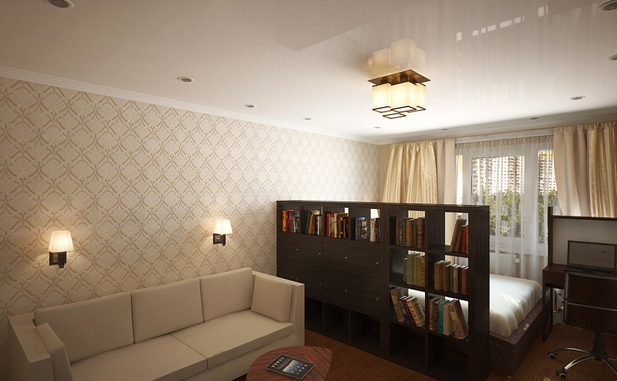 Свет в зонированной комнате