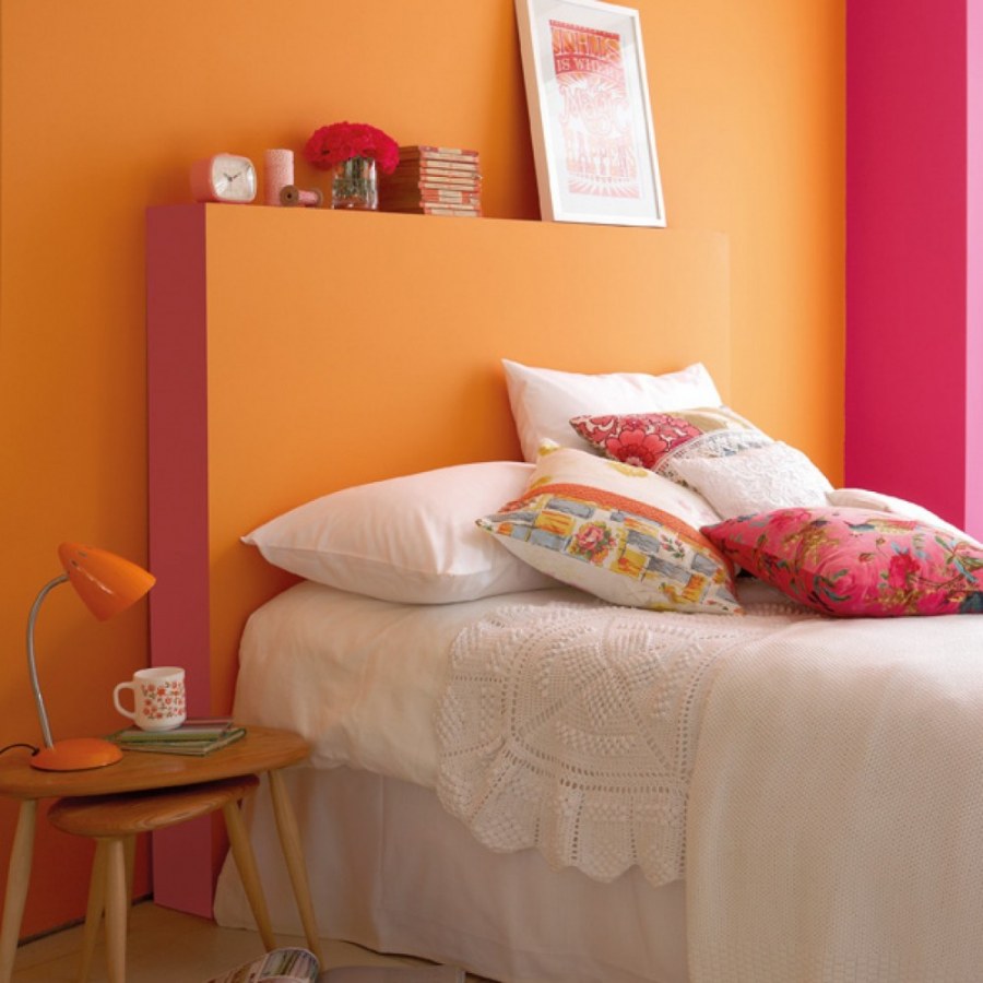Краска little Greene Orange в интерьере