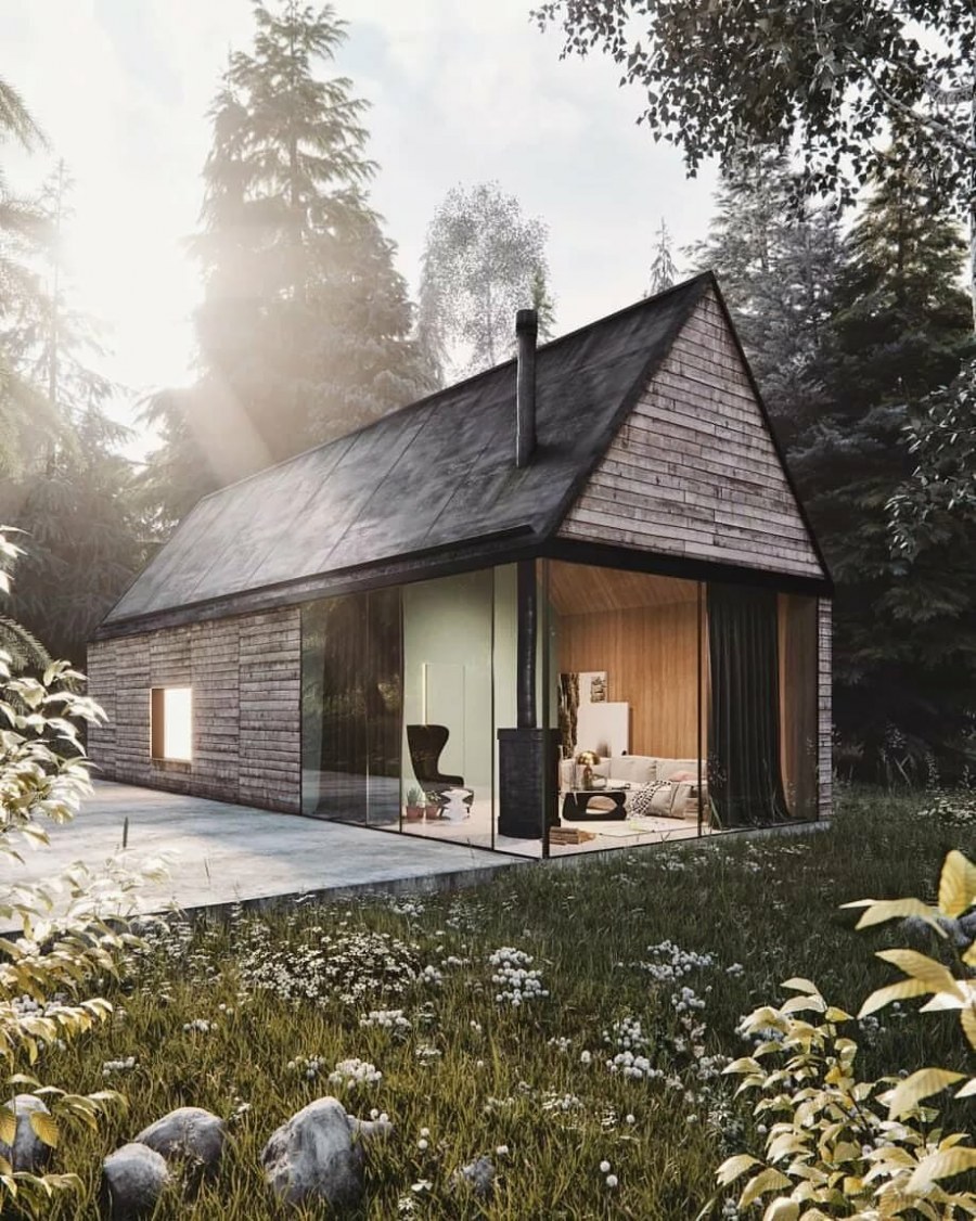 Дом в стиле барнхаус Скандинавия