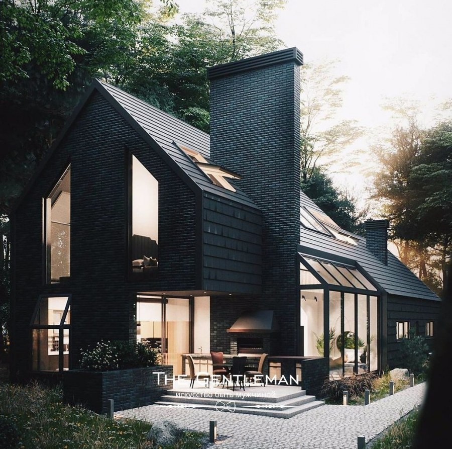 Эко-брутализм экстерьер