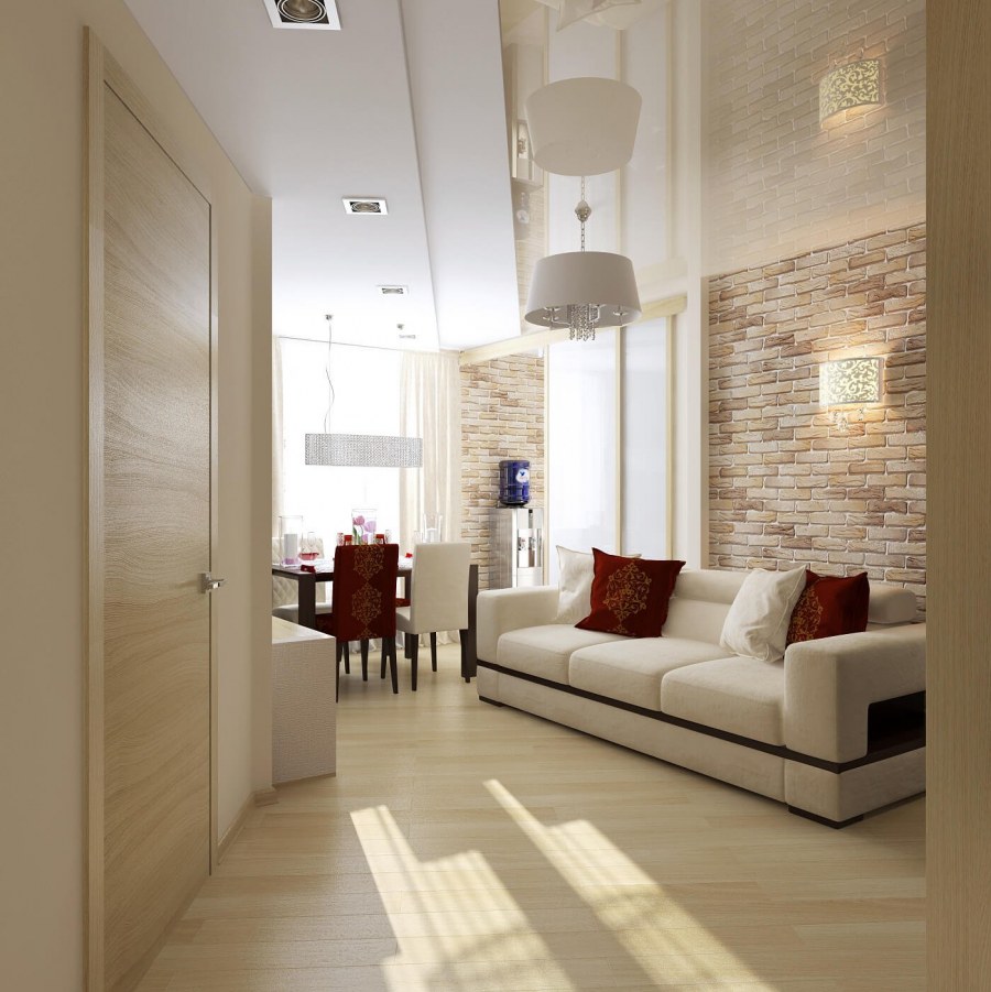 Красивая светлая гостиная