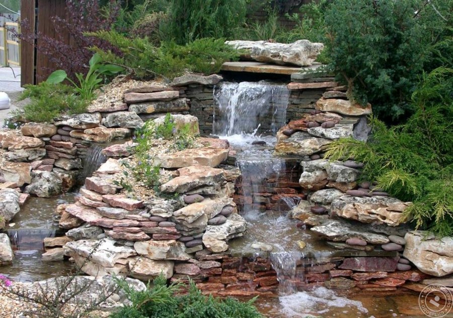 Постройка декорат водопада Каскад