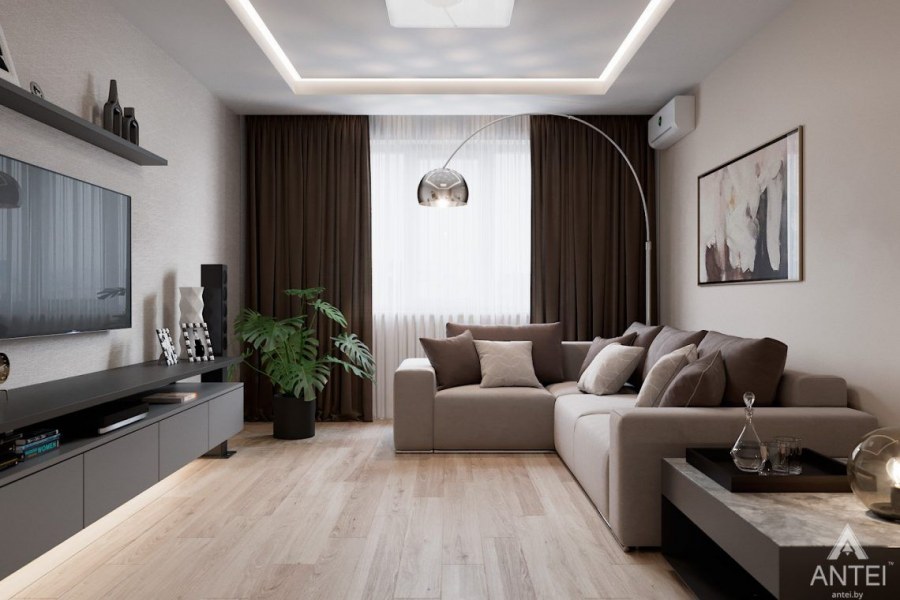 Гостиная в стиле Минимализм в хрущевке