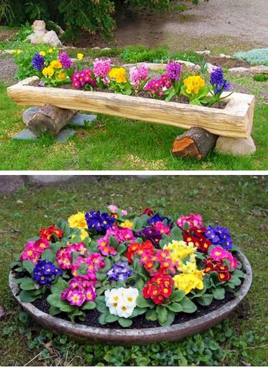 Интересные идеи клумб для цветов