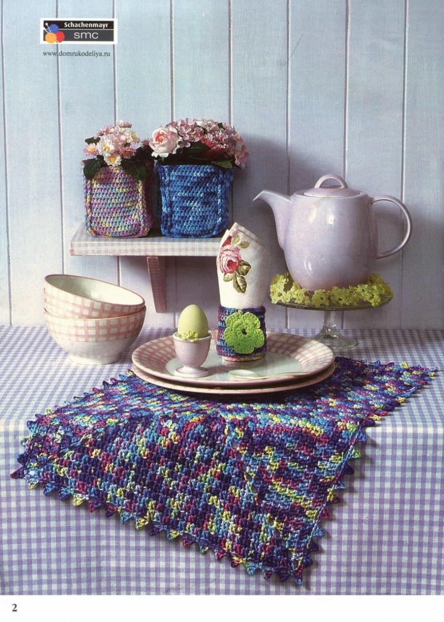 Узорчатое полотенце для кухни сшить легко