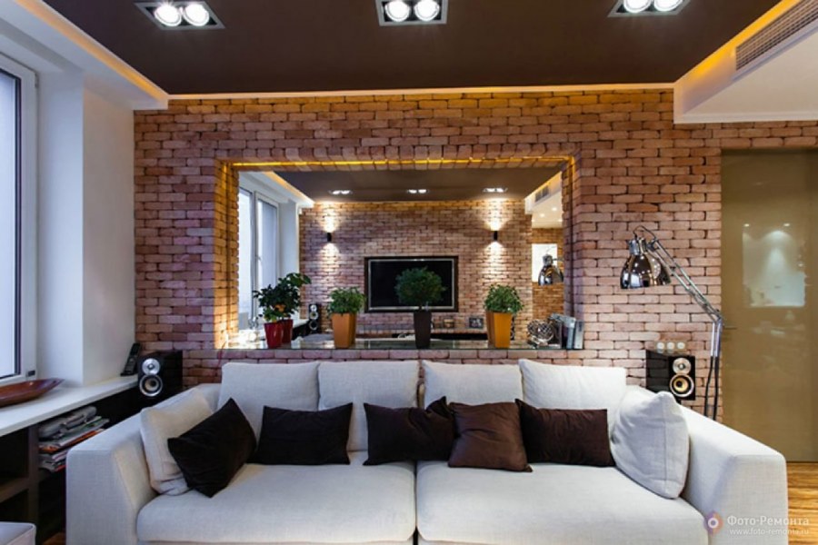 Кирпич в современном интерьере