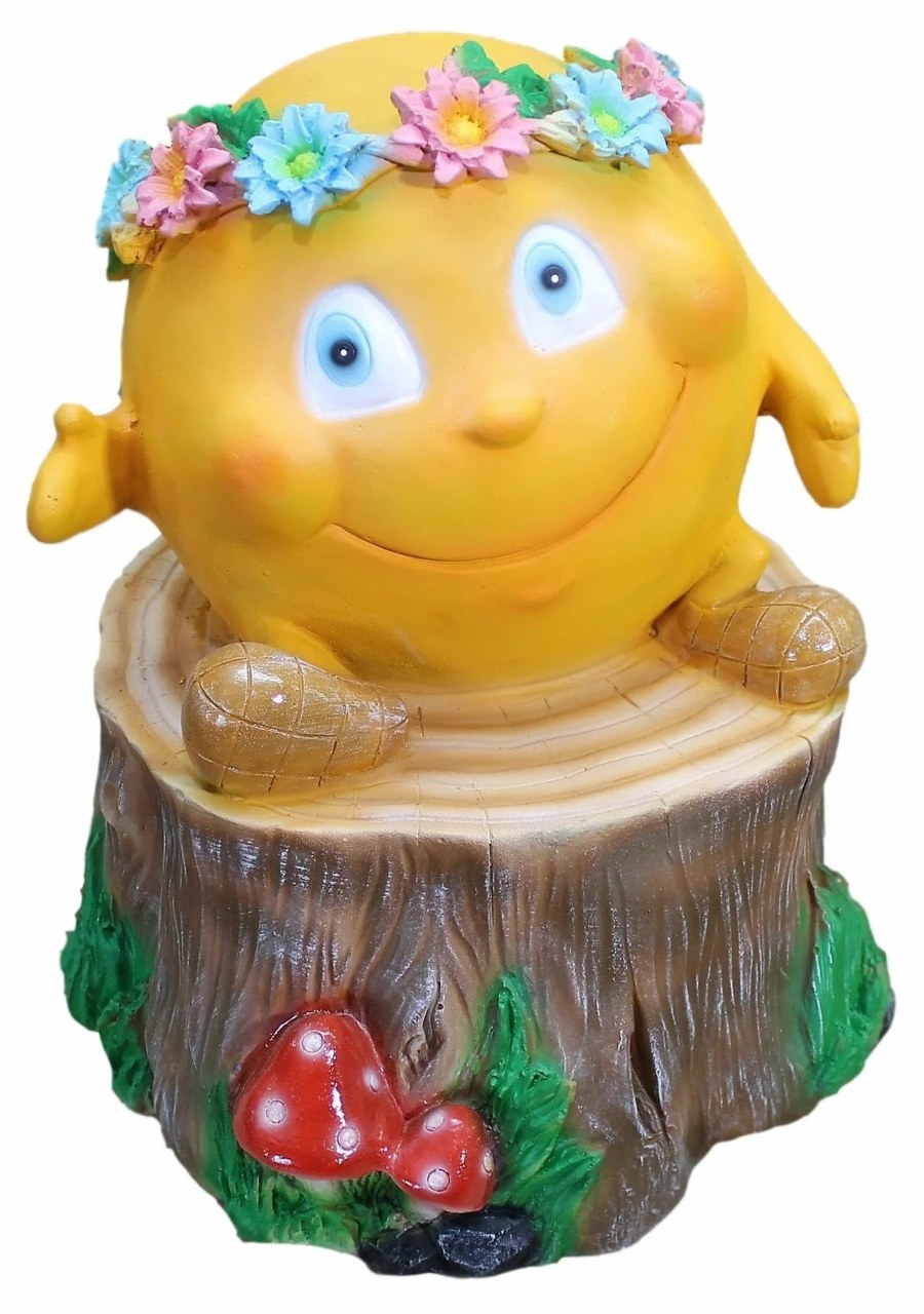 Садовая фигура Туласад Колобок на пеньке 40 см