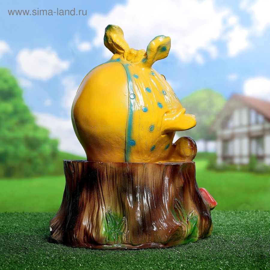 Садовая фигура "Колобок в кепке"