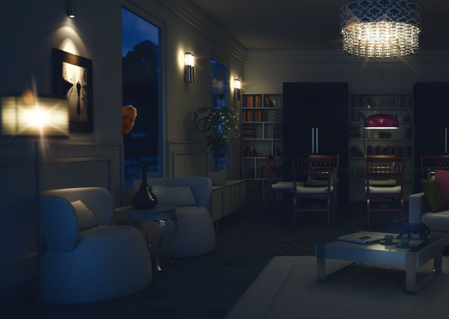 Гостиная гача лайф ночь