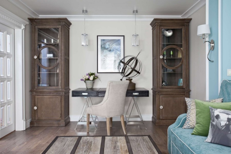 Гостиная кабинет в скандинавском стиле