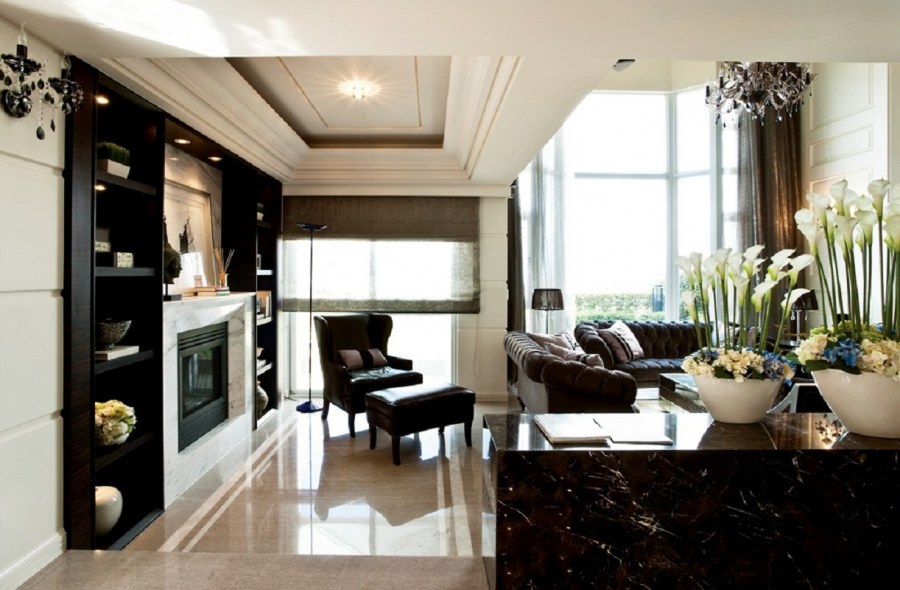 Интерьеры домов в современном стиле с элементами классики