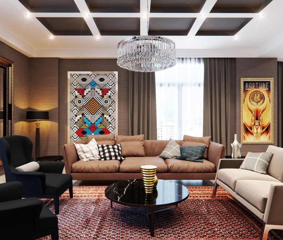 Элегантный интерьер гостиной