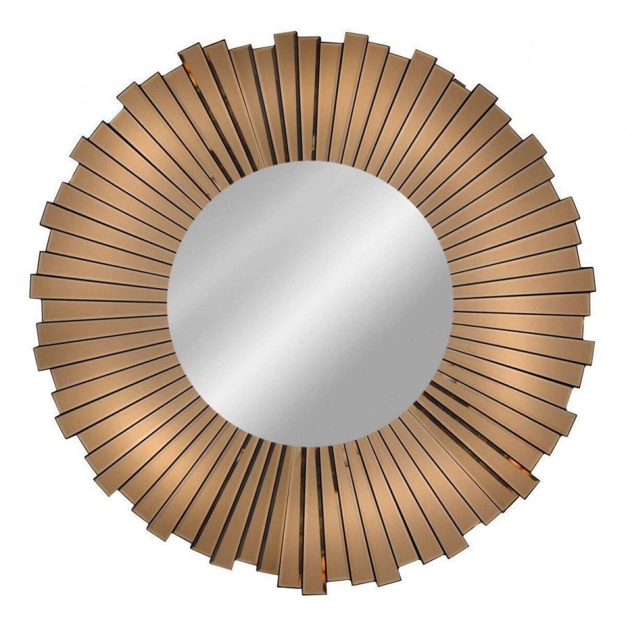 Настенное зеркало Гелиос Голд матового золотого цвета