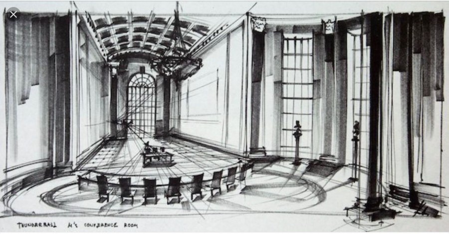Набросок сцены театра