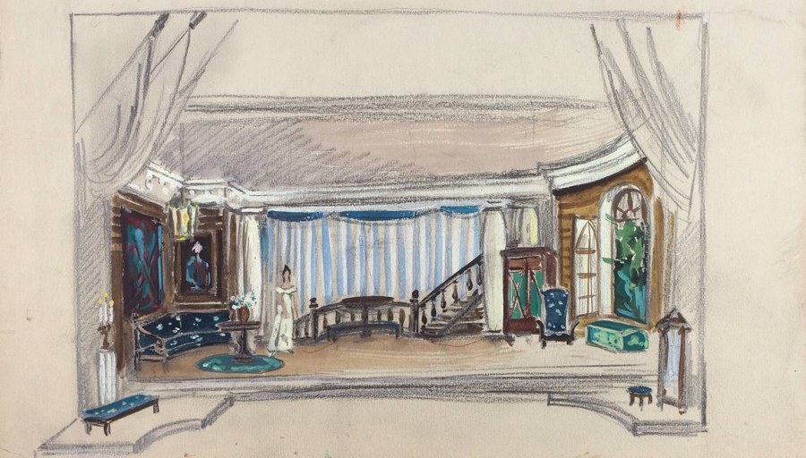 Декораций к спектаклю «питомцы славы»