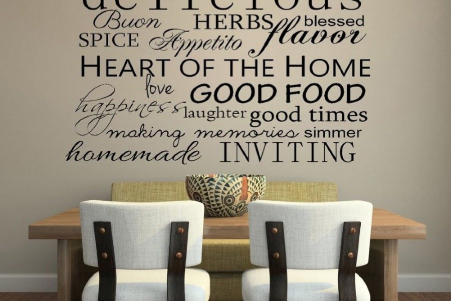 Стильные надписи в интерьере