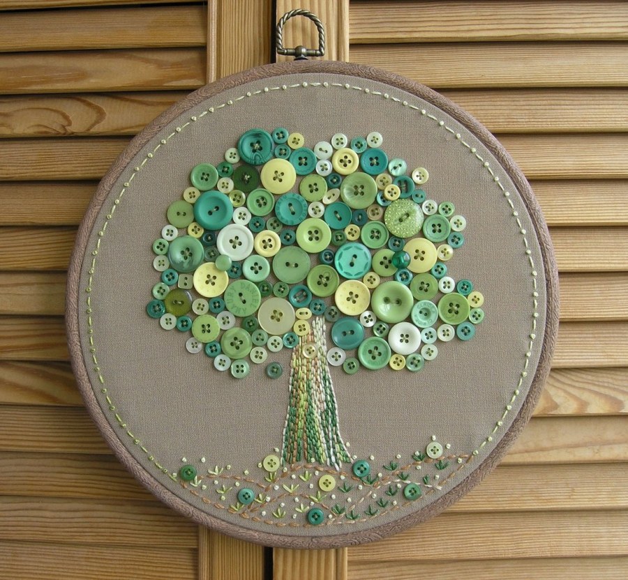 Декор из пуговиц