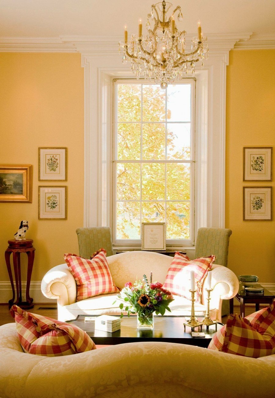 Гостиная в стиле Прованс желтая