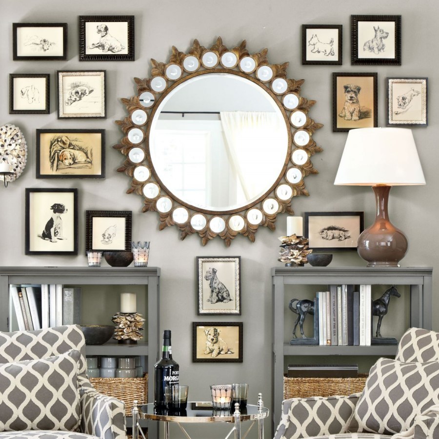 Зеркала в рамках в интерьере