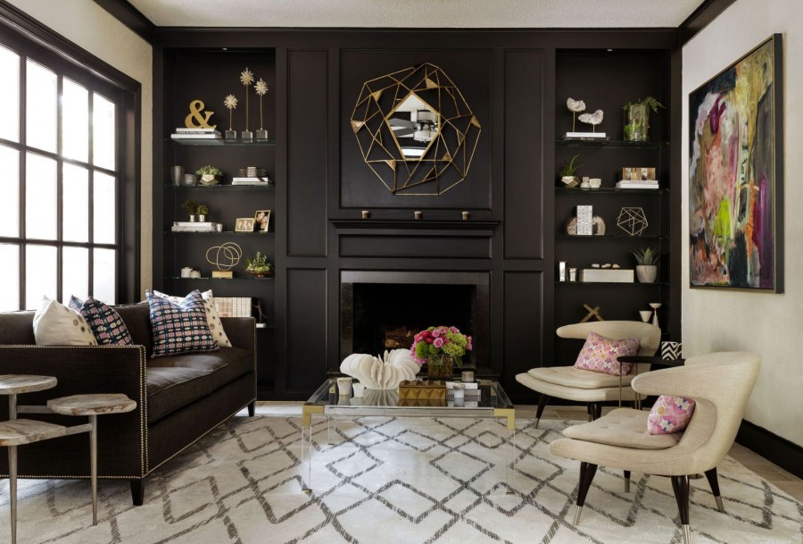 Декор шкафов в гостиной