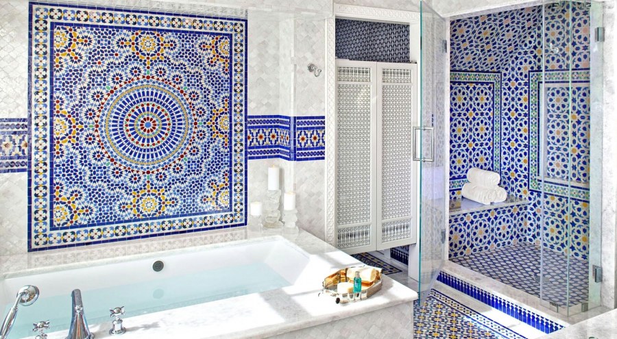 Шторка для ванной в марокканском стиле