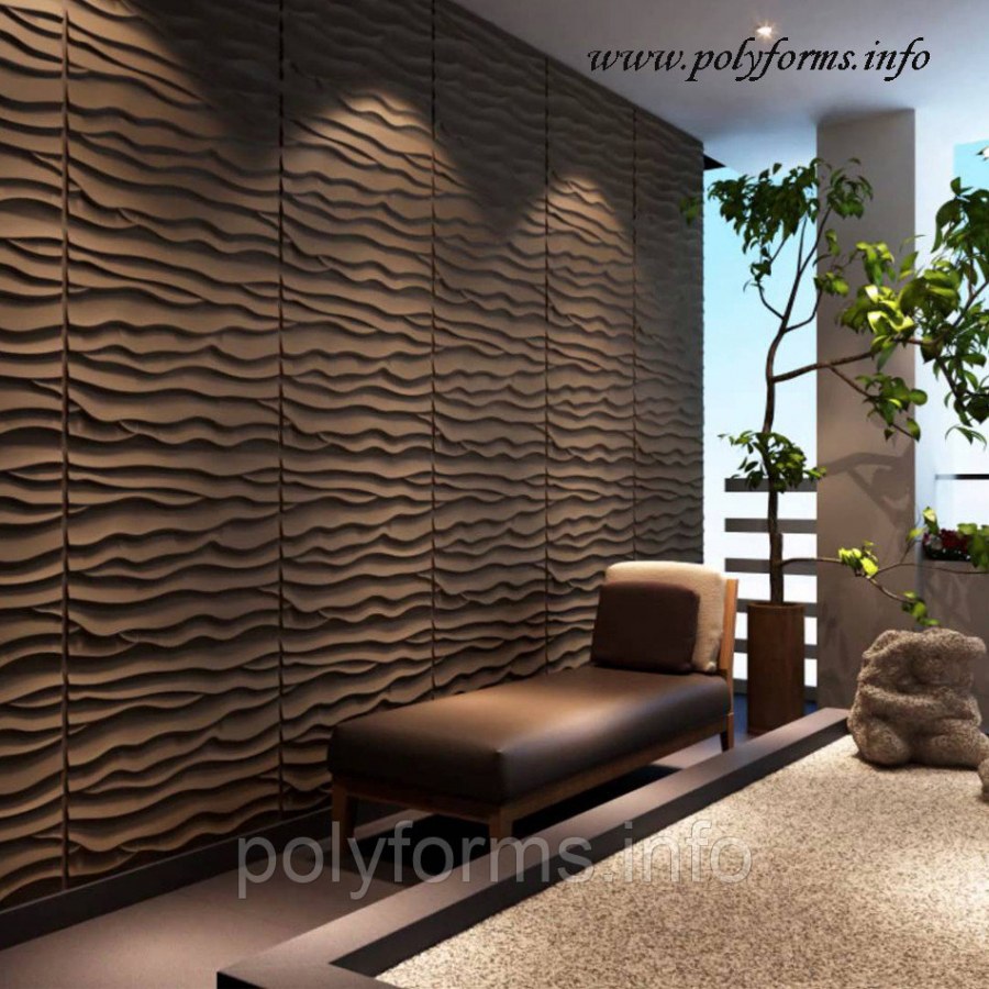 Гипсовые 3д панели зебрано